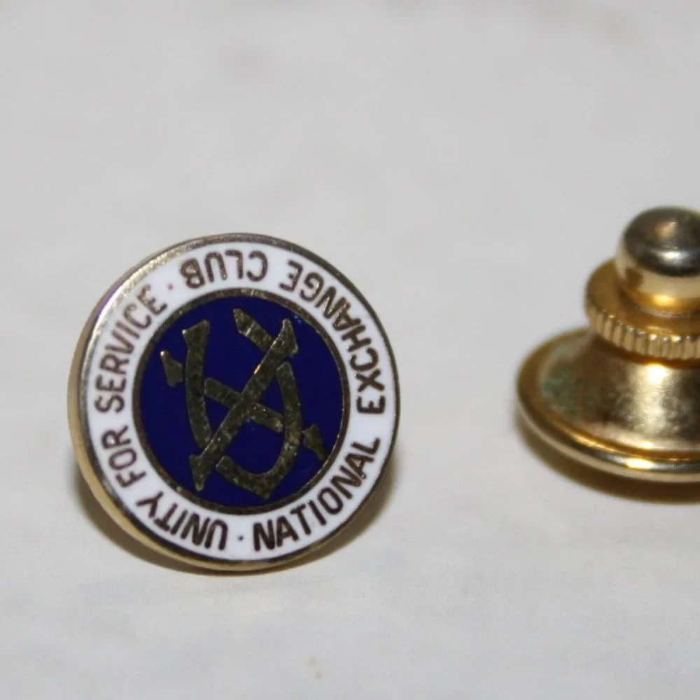 🟨🤝 Gold National Exchange Club Lapel Pin · .5